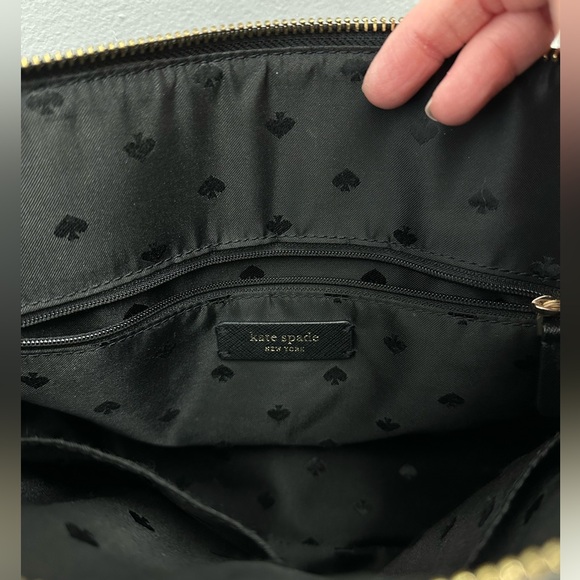 Kate Spade Black Handbag with gold hardware. Crossbody Strap included. - Picture 16 of 16